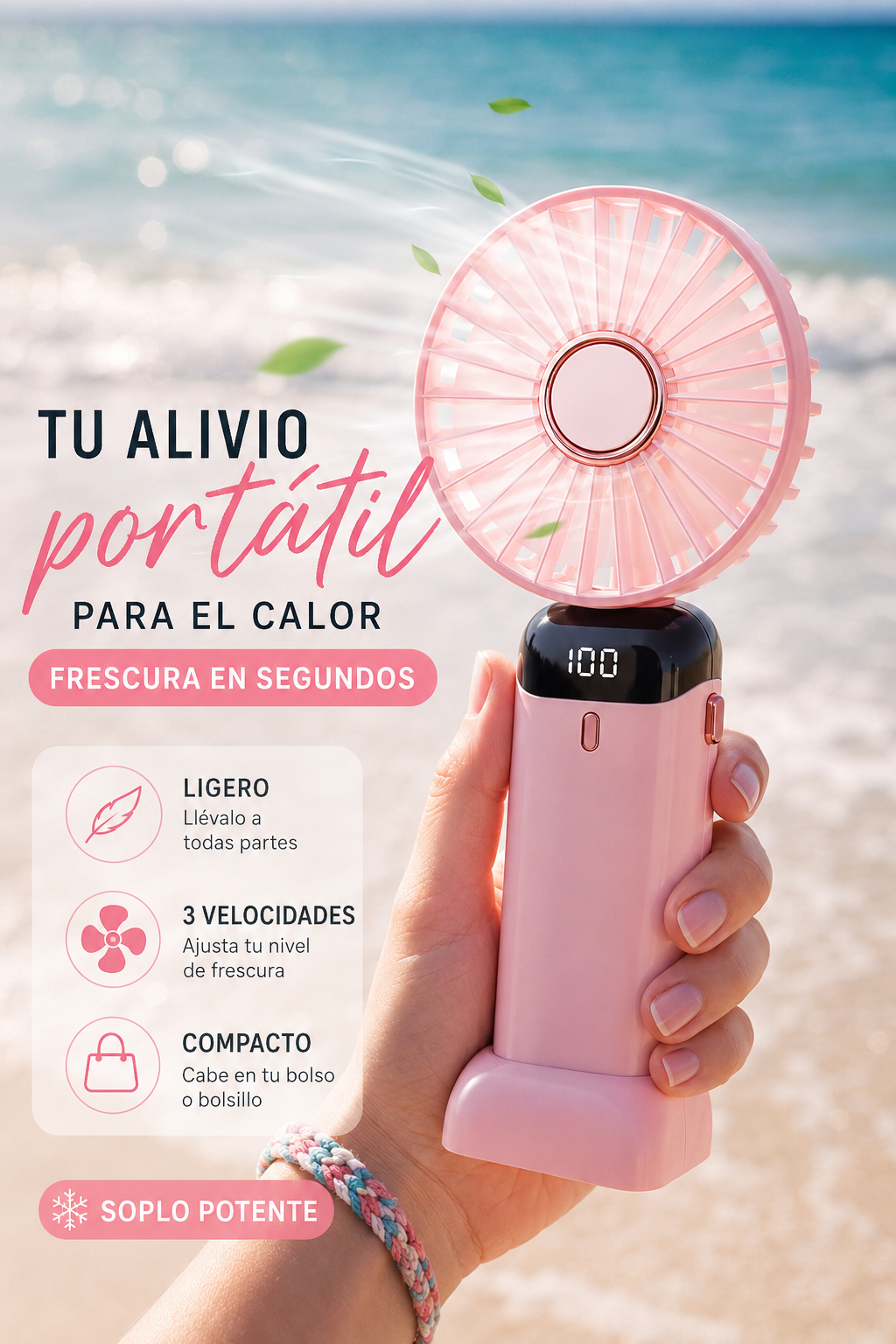 Mini Air — Ventilador Portátil con Soporte para Celular
